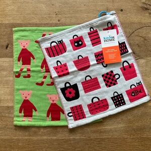 NWT 2 Reversible Towels / Baby Kids Kitchen Bath etc